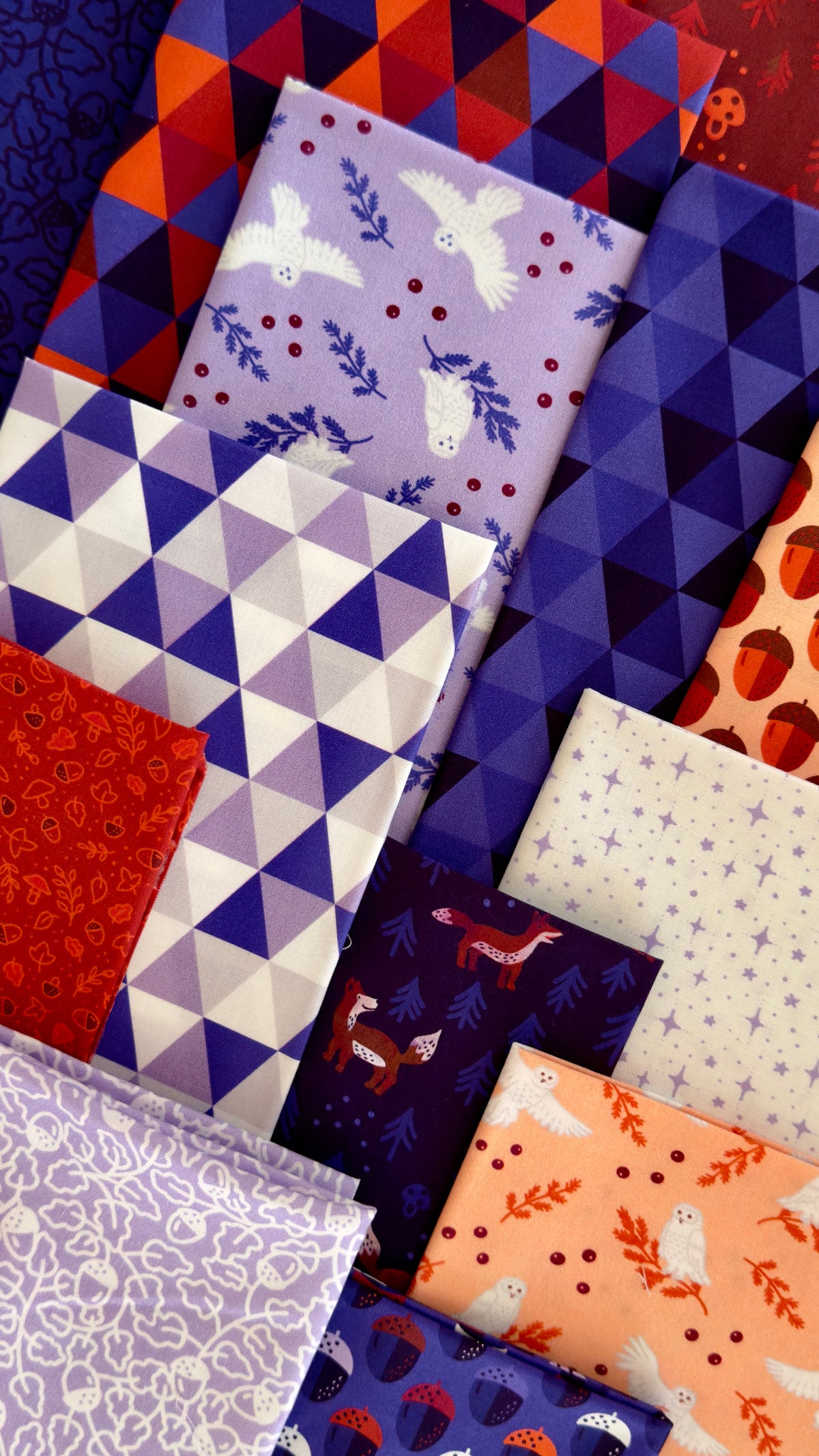 Triangles - Navy/Blue - Jojulein Design - Foxwood - Cloud 9 Fabrics - Organic Cotton Poplin