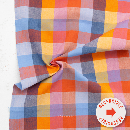 1" Happy Checkers - Cornucopia - Fine & Dandy - Fableism Supply Co. - Simplifi Fabric