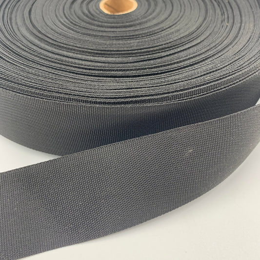 1.5" Light Weight Nylon Grosgrain Tape - Black - By The Yard/36" - Simplifi Fabric