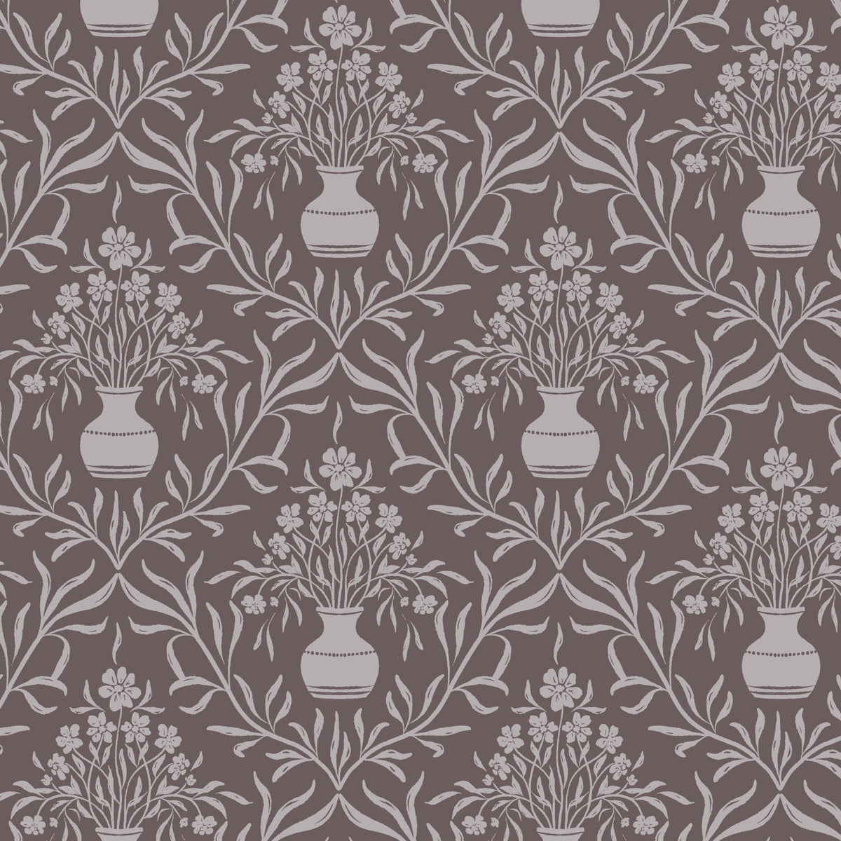 Arrangement - Plum - Lisee Ree Designs - Midwinter Memories - Cloud 9 Fabrics - Organic Cotton Poplin