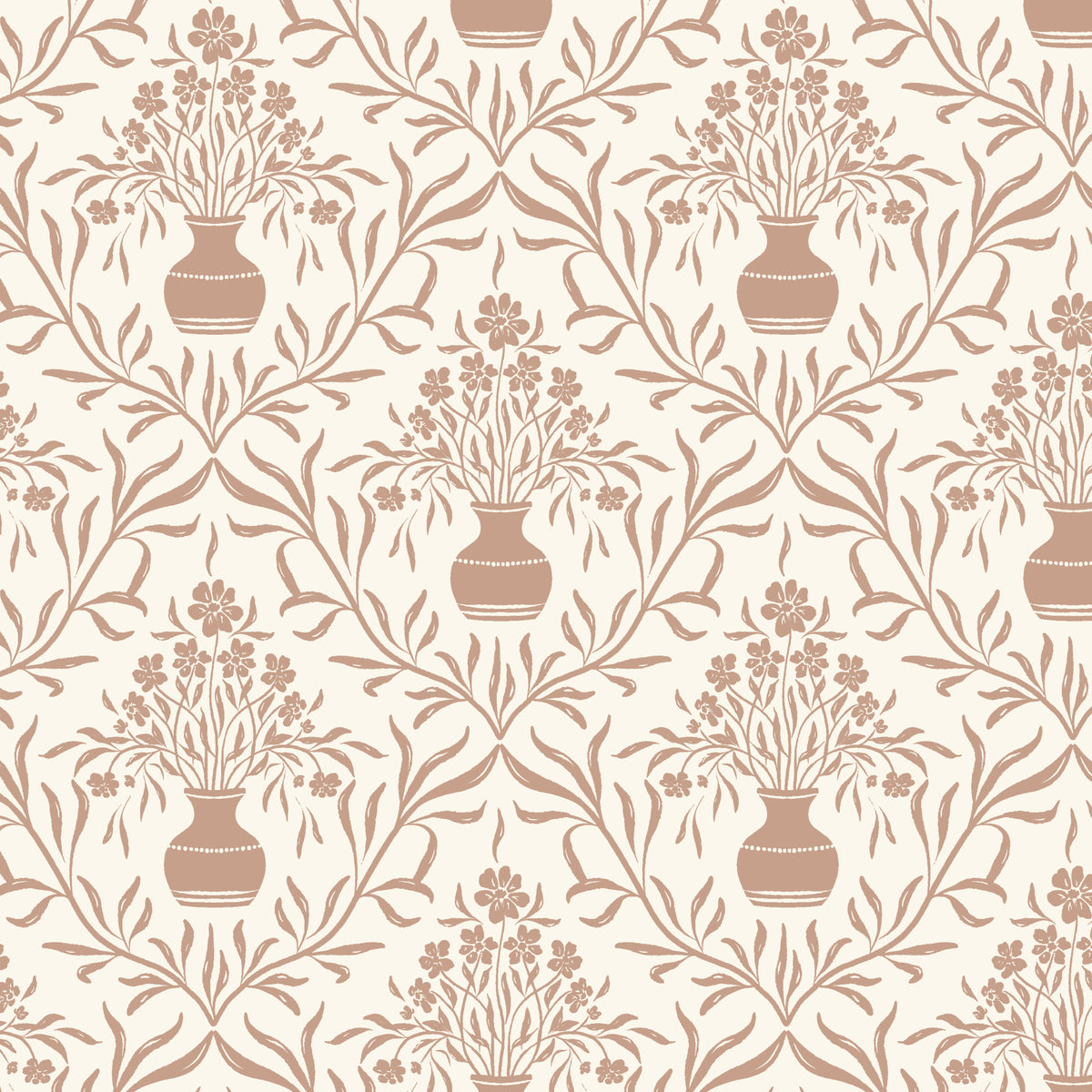 Arrangement - Terracotta - Lisee Ree Designs - Midwinter Memories - Cloud 9 Fabrics - Organic Cotton Poplin