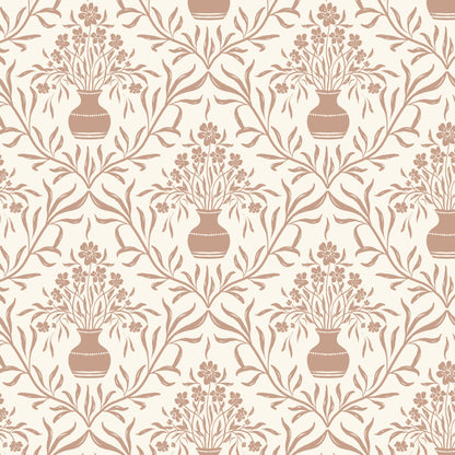 Arrangement - Terracotta - Lisee Ree Designs - Midwinter Memories - Cloud 9 Fabrics - Organic Cotton Poplin