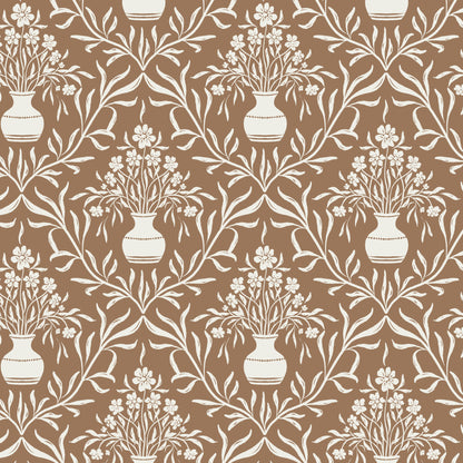 Arrangement - Rust - Lisee Ree Designs - Midwinter Memories - Cloud 9 Fabrics - Organic Cotton Poplin