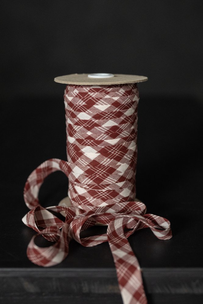 2cm Bakewell Check Indian Handloom Cotton Bias Binding - Merchant & Mills (Sold Per Meter) - Simplifi Fabric