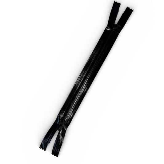 5 Water Resistant 13" Black Reverse Coil Zipper with Two Sliders - YKK Style - Simplifi Fabric