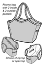 Wave Bag PDF Pattern - 552 - The Green Pepper Patterns