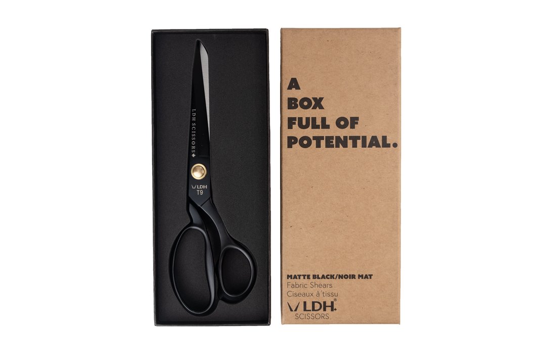 9.5" Matte Black Fabric Shears - LDH Scissors - Simplifi Fabric