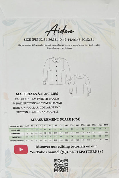 Aiden - Womens Top - Josette Patterns