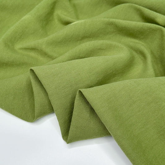 Linen Organic Cotton Twill - Olive Oil