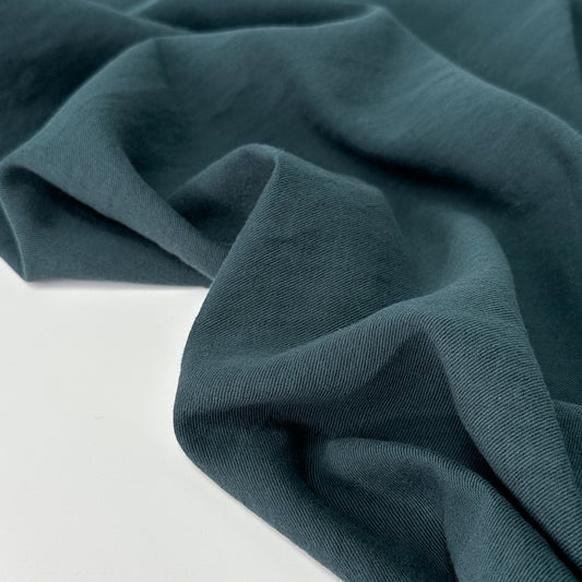 Linen Organic Cotton Twill - Petrol