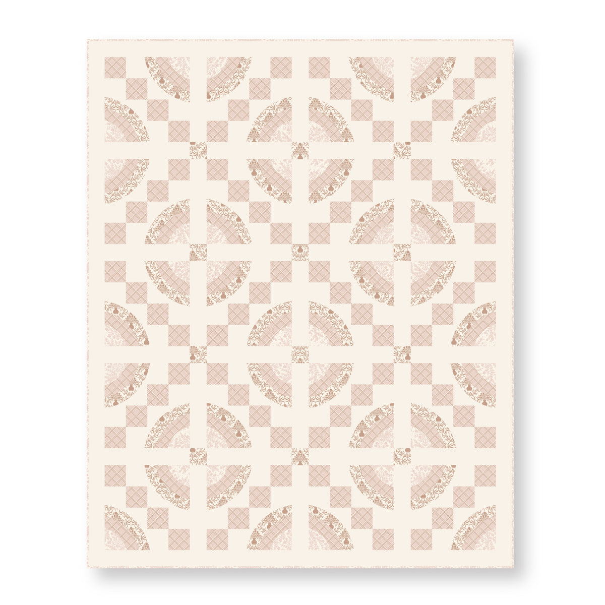 Frosted Lattice - Terracotta - Lisee Ree Designs - Midwinter Memories - Cloud 9 Fabrics - Organic Cotton Poplin