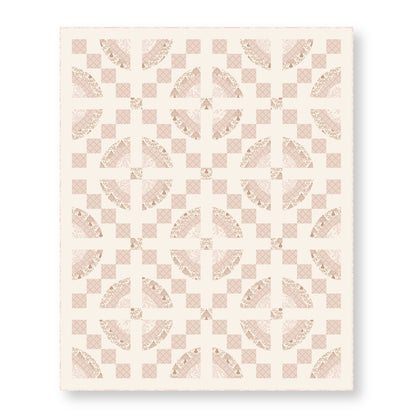 Frosted Lattice - Terracotta - Lisee Ree Designs - Midwinter Memories - Cloud 9 Fabrics - Organic Cotton Poplin