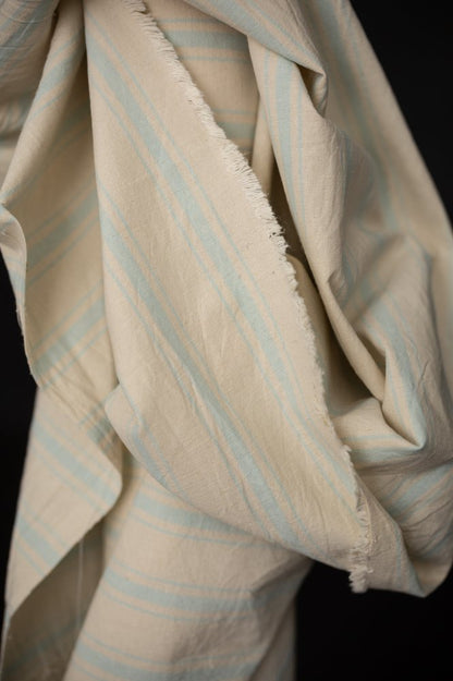 Sea Salt Swedish Stripe Cotton/Linen - Studio Faeger x Merchant & Mills