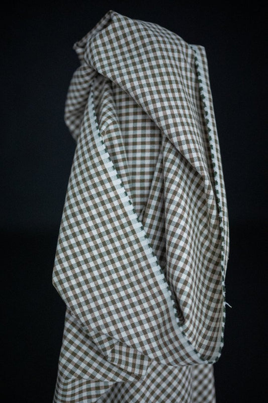 Biscuit Gingham Heavy Recycled Cotton - European Import - Merchant & Mills