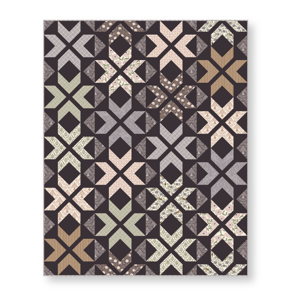 Frosted Lattice - Terracotta - Lisee Ree Designs - Midwinter Memories - Cloud 9 Fabrics - Organic Cotton Poplin