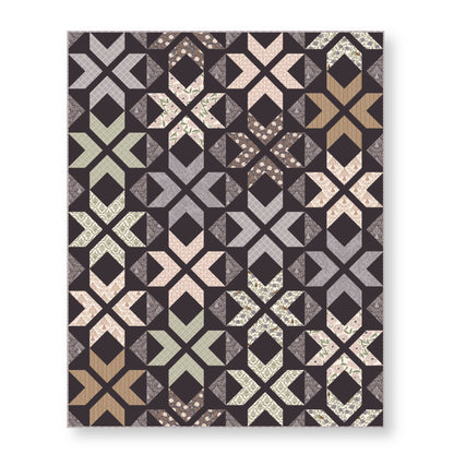 Frosted Lattice - Terracotta - Lisee Ree Designs - Midwinter Memories - Cloud 9 Fabrics - Organic Cotton Poplin