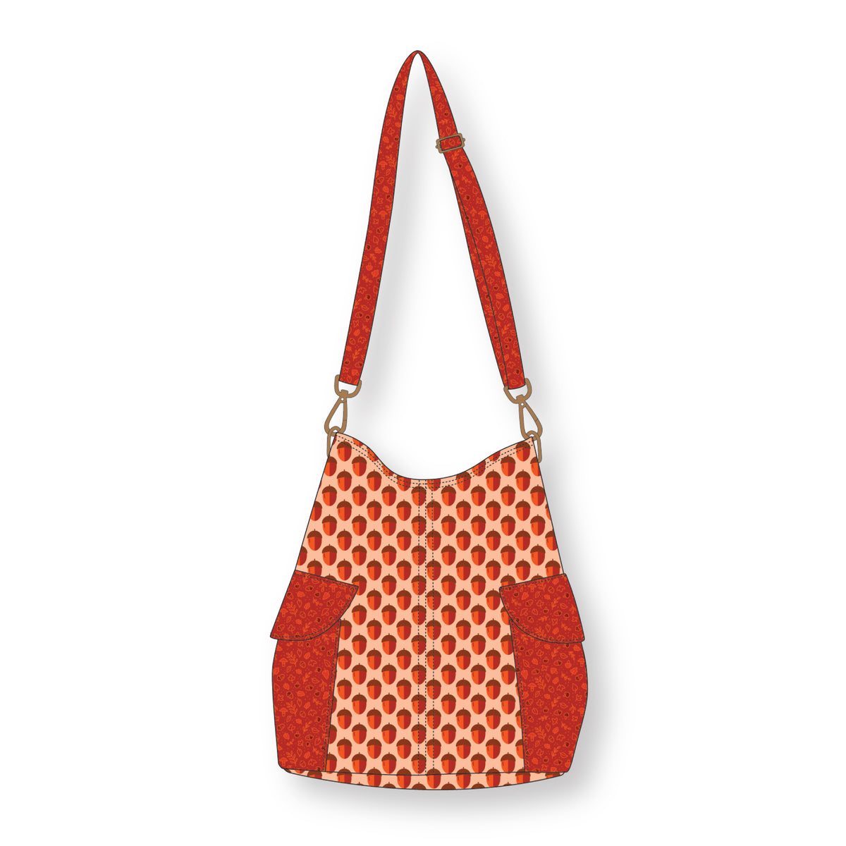 Starry Sky - Orange - Jojulein Design - Foxwood - Cloud 9 Fabrics - Organic Cotton Poplin