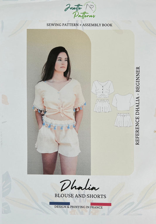 Dahlia - Womens Top / Short Set - Josette Patterns