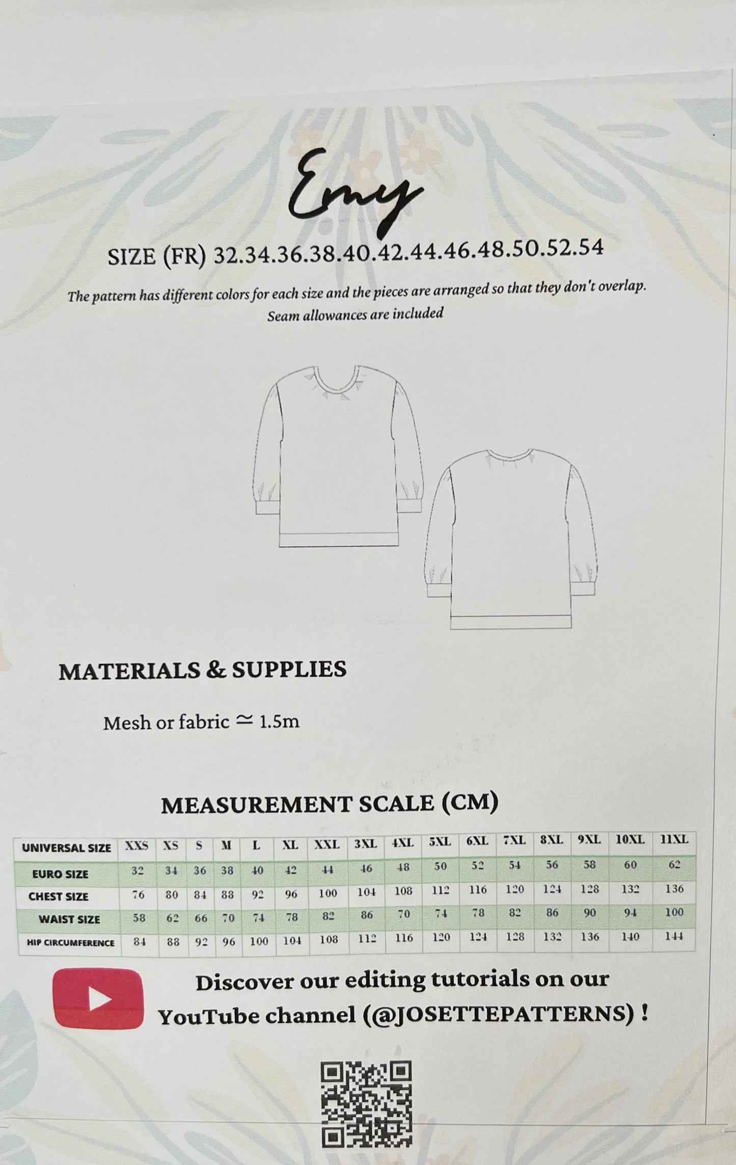 Emy - Womens Blouse / Top - Josette Patterns