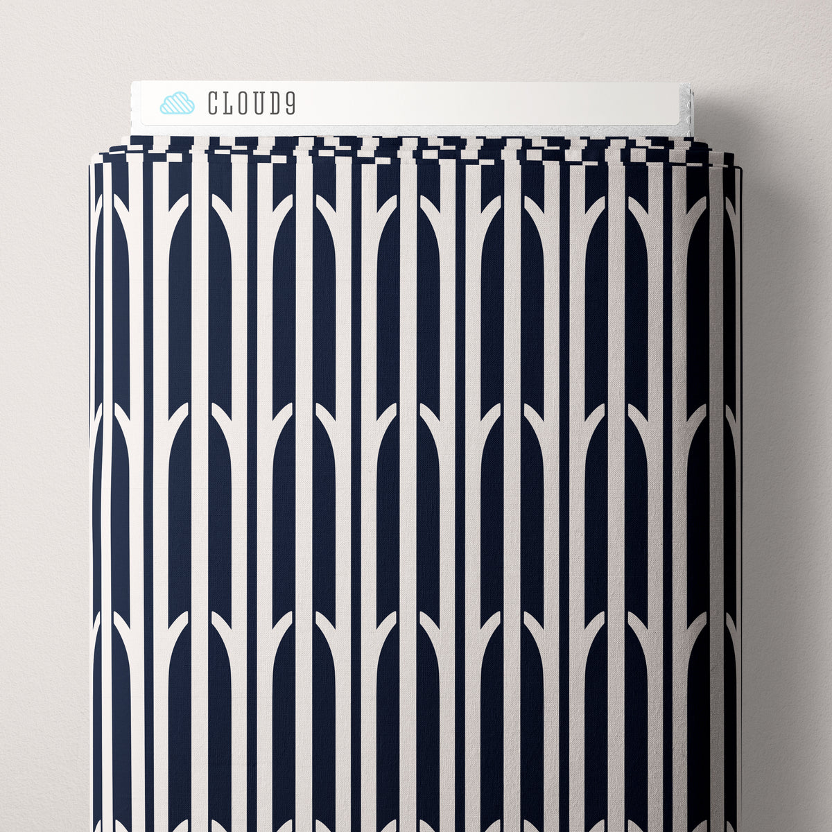 Aaliyah - Navy - Amy MacCready - Elegant Estuaries - Cloud 9 Fabrics - Duck Canvas