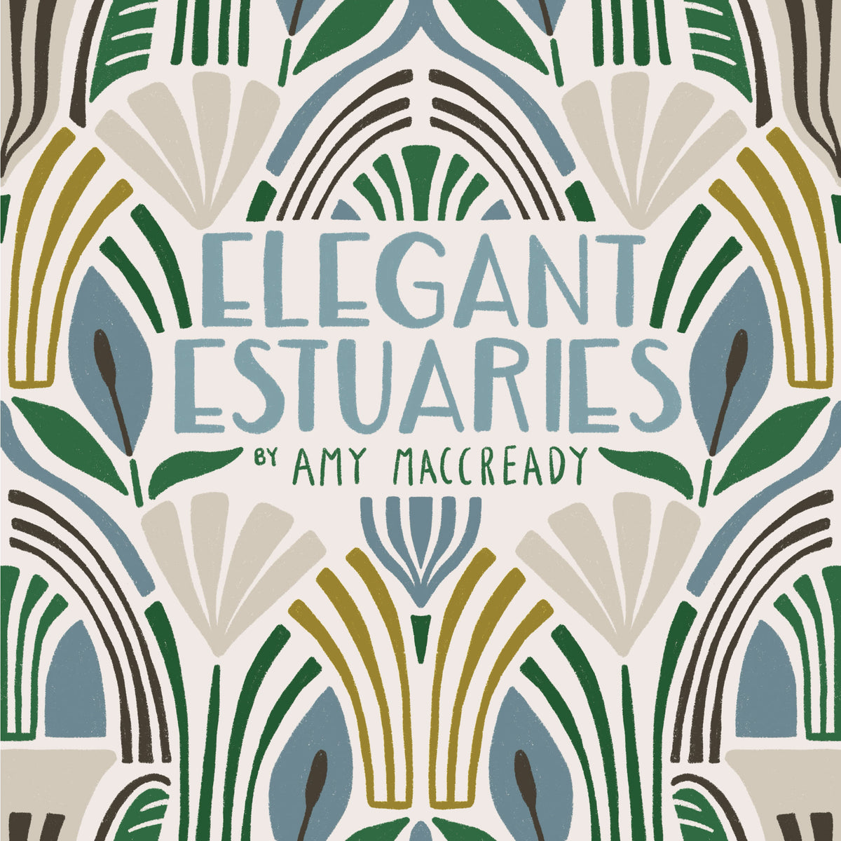 Rami - Green - Amy MacCready - Elegant Estuaries - Cloud 9 Fabrics - Duck Canvas