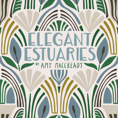 Rami - Green - Amy MacCready - Elegant Estuaries - Cloud 9 Fabrics - Duck Canvas