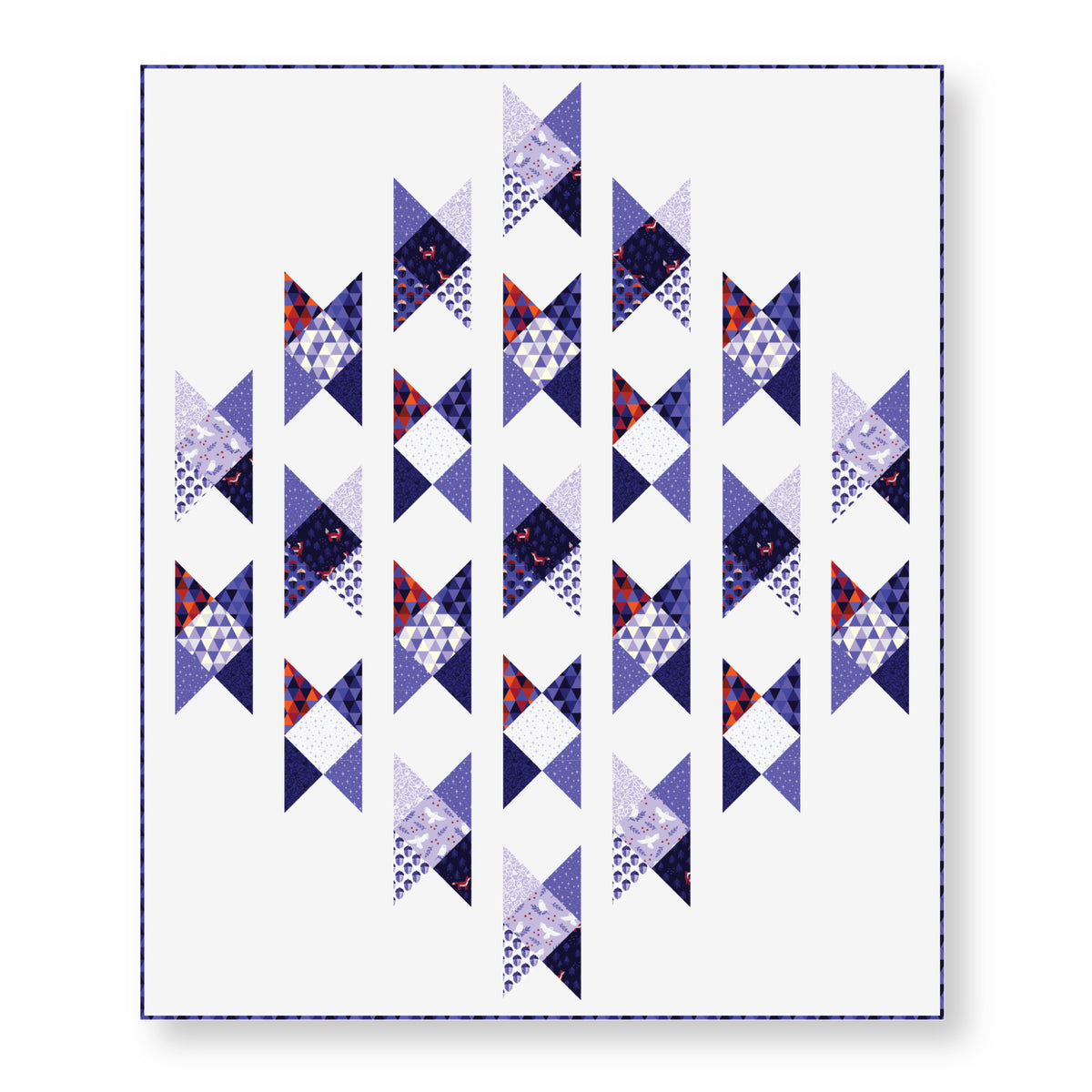 Starry Sky - Orange - Jojulein Design - Foxwood - Cloud 9 Fabrics - Organic Cotton Poplin