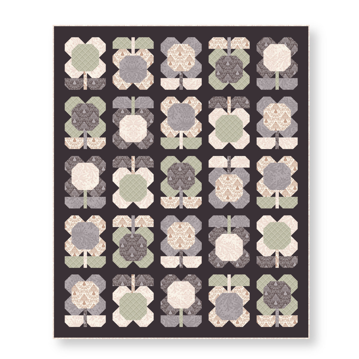 Frosted Lattice - Terracotta - Lisee Ree Designs - Midwinter Memories - Cloud 9 Fabrics - Organic Cotton Poplin