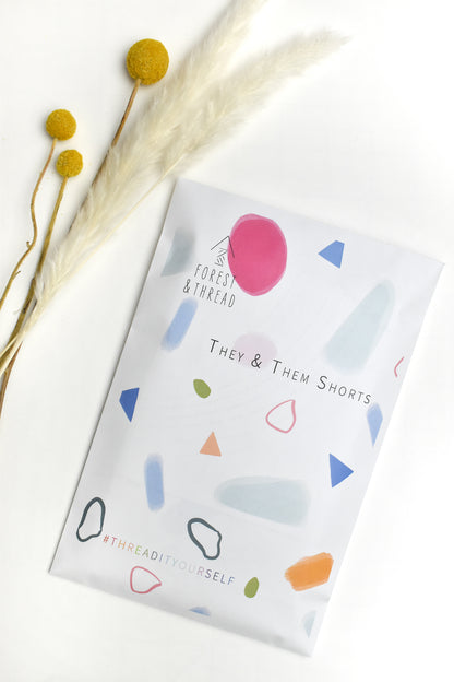 They & Them Shorts Paper Sewing Pattern - Izzie