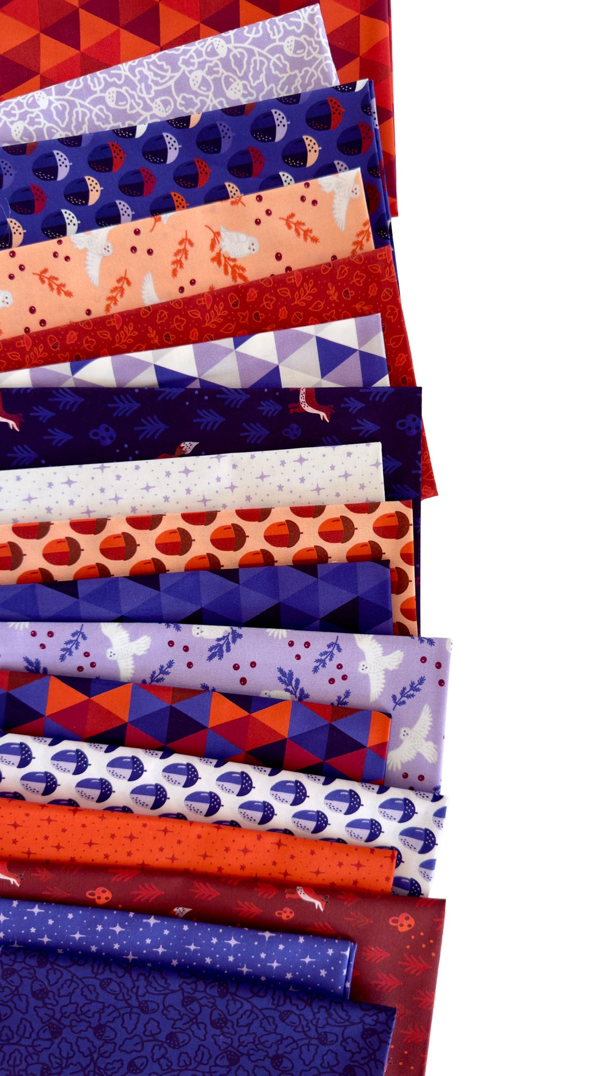 Triangles - Navy/Blue - Jojulein Design - Foxwood - Cloud 9 Fabrics - Organic Cotton Poplin