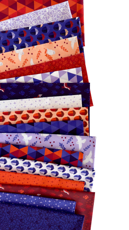 Triangles - Navy/Blue - Jojulein Design - Foxwood - Cloud 9 Fabrics - Organic Cotton Poplin