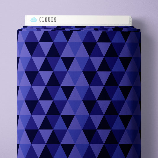 Triangles - Navy/Blue - Jojulein Design - Foxwood - Cloud 9 Fabrics - Organic Cotton Poplin