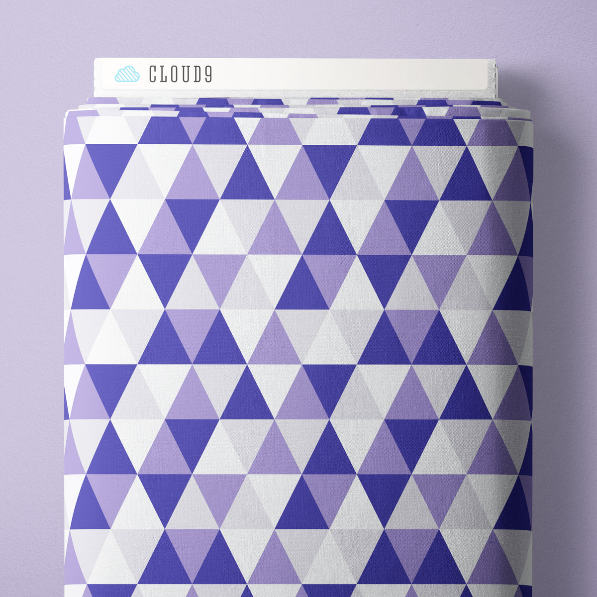 Triangles - White/Blue - Jojulein Design - Foxwood - Cloud 9 Fabrics - Organic Cotton Poplin