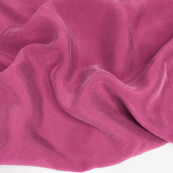 Sand-Washed Cupro/Rayon Woven - Magenta