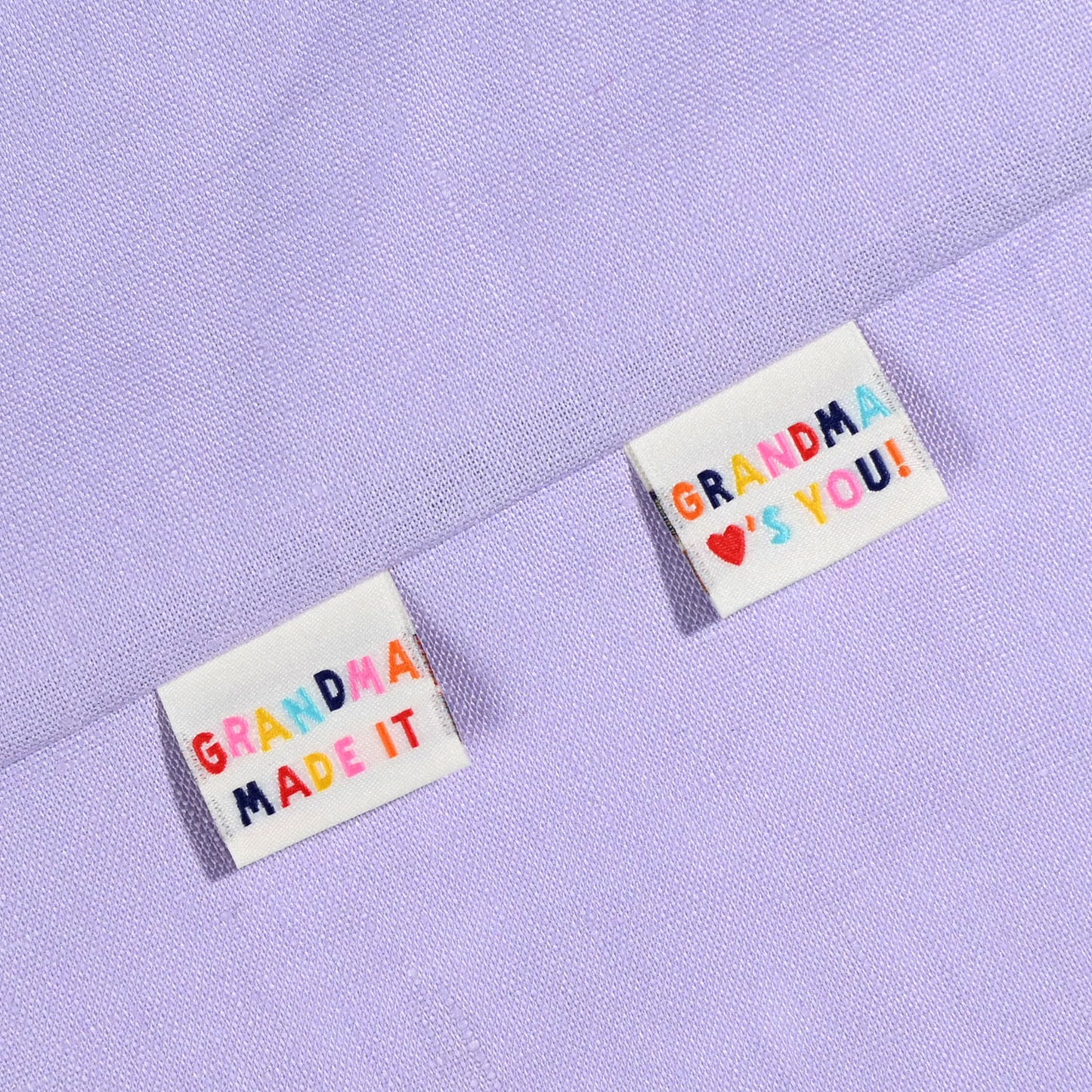 "Grandma Made It - Grandma Loves You!' " Woven Label Pack - Kylie And The Machine