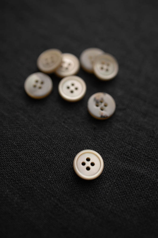 Milky Mother of Pearl Shirt Button - Merchant & Mills - 11mm