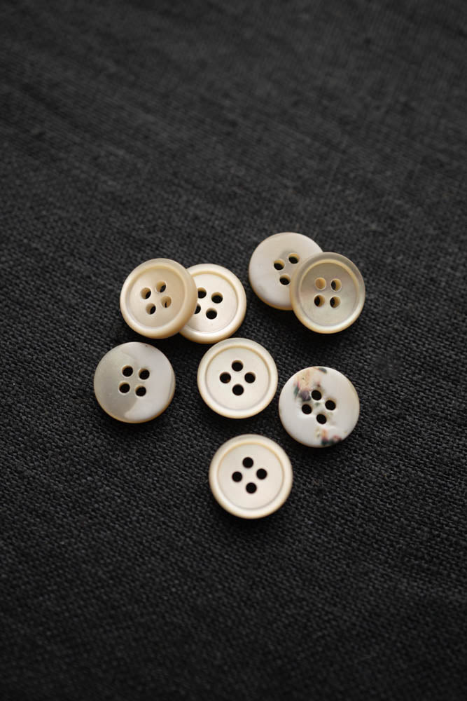 Milky Mother of Pearl Shirt Button - Merchant & Mills - 11mm