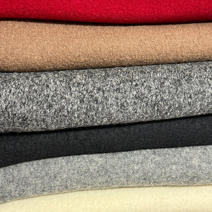 Italian Boiled Wool - Ebony (True Black)