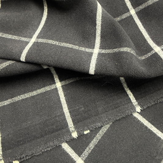 Heavy Weight Large Check Flannel - Deep Navy (Deadstock)