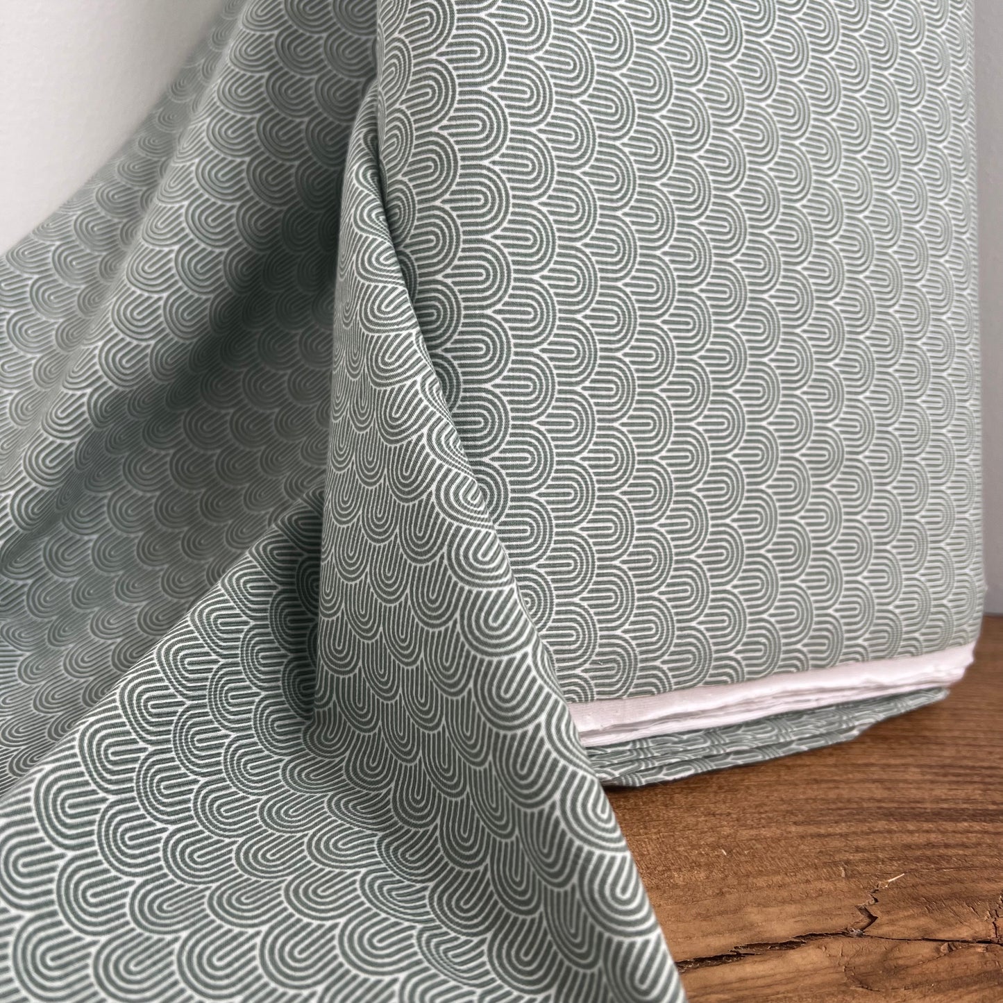 Organic Cotton Stretch Jersey - European Import - Oeko-Tex® - Scales Dusty Mint