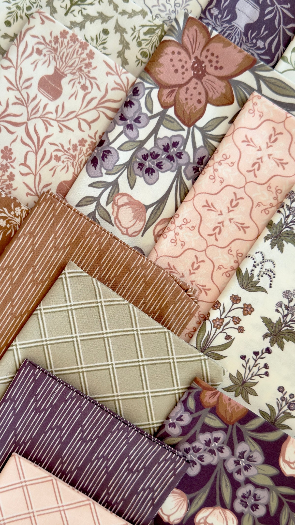 Frosted Lattice - Terracotta - Lisee Ree Designs - Midwinter Memories - Cloud 9 Fabrics - Organic Cotton Poplin