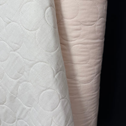 Floral Stitch Quilted - Japanese Import - Soft Blush Pink