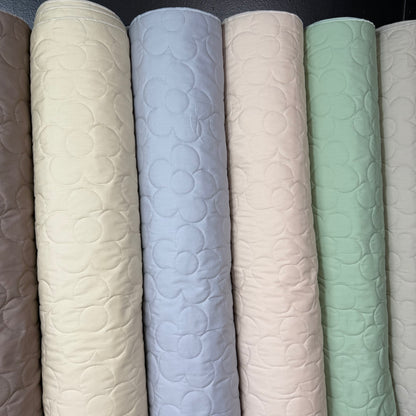 Floral Stitch Quilted - Japanese Import - Soft Fern