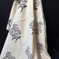 Wild Daisy Black - Bagru Indian Cotton Block Print