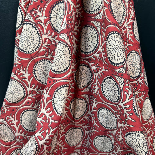 Rustic Bloom Wheel - Bagru Indian Cotton Block Print