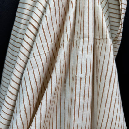 Cumin Stripe - Bagru Indian Cotton Block Print