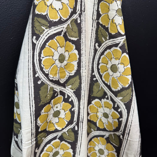 Golden Garland - Bagru Indian Cotton Block Print