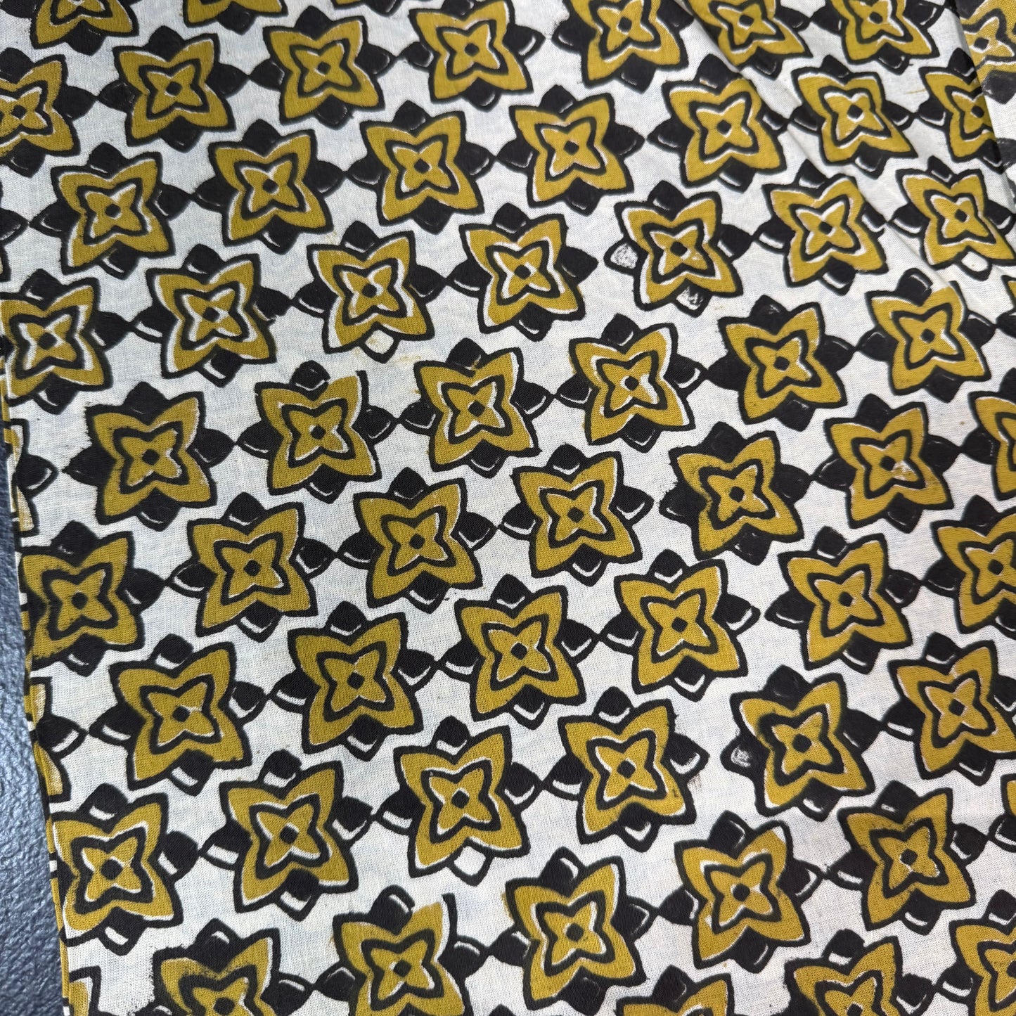 Marigold Matrix - Bagru Indian Cotton Block Print