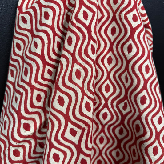 Clay Diamond - Bagru Indian Cotton Block Print