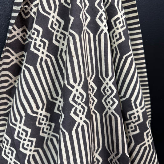 Midnight Path - Bagru Indian Cotton Block Print